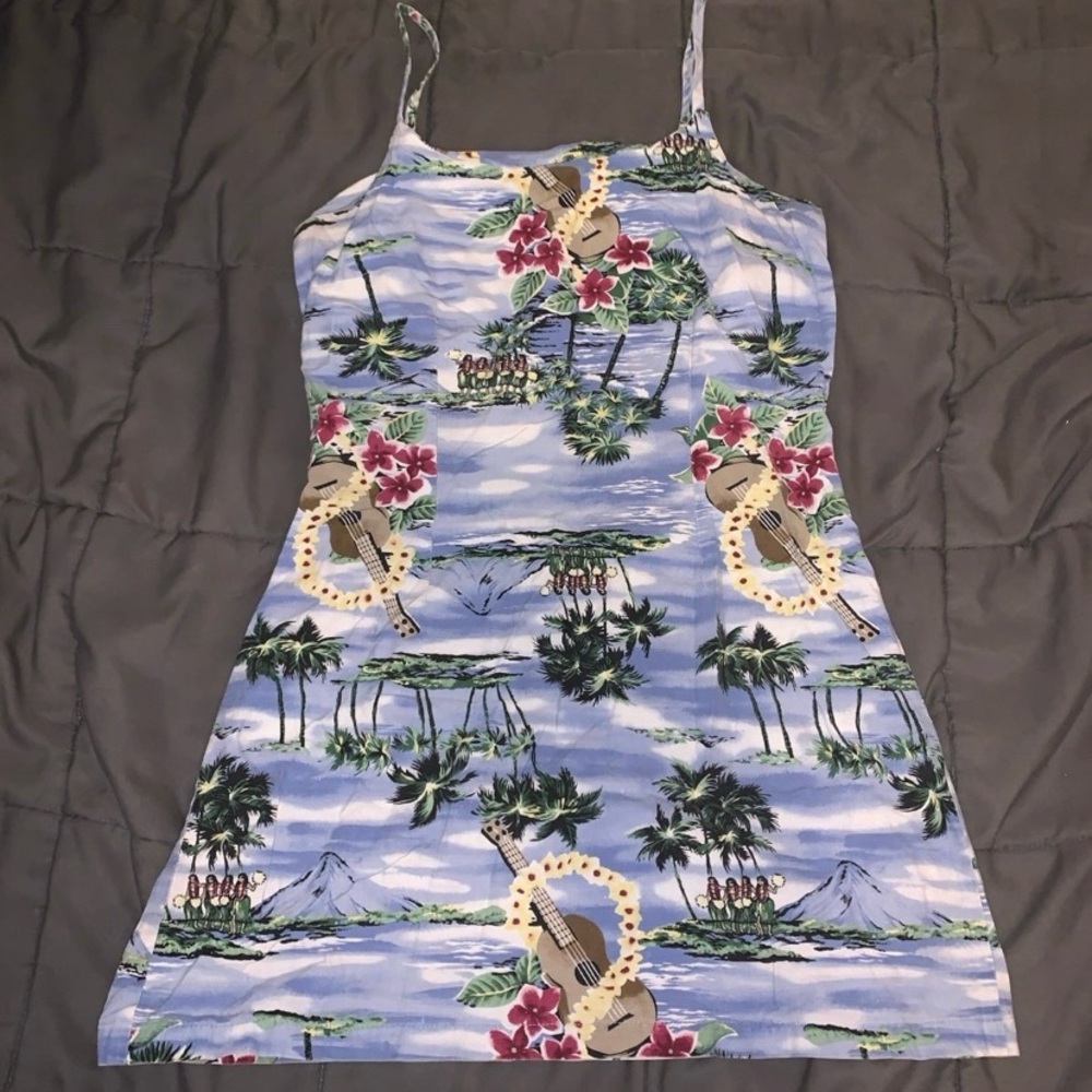Women’s dress vintage 90s style Aqua Blues size medium